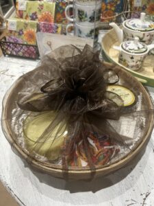 Custom gift basket with local bath products and treats at Beyond Gifts Revelstoke