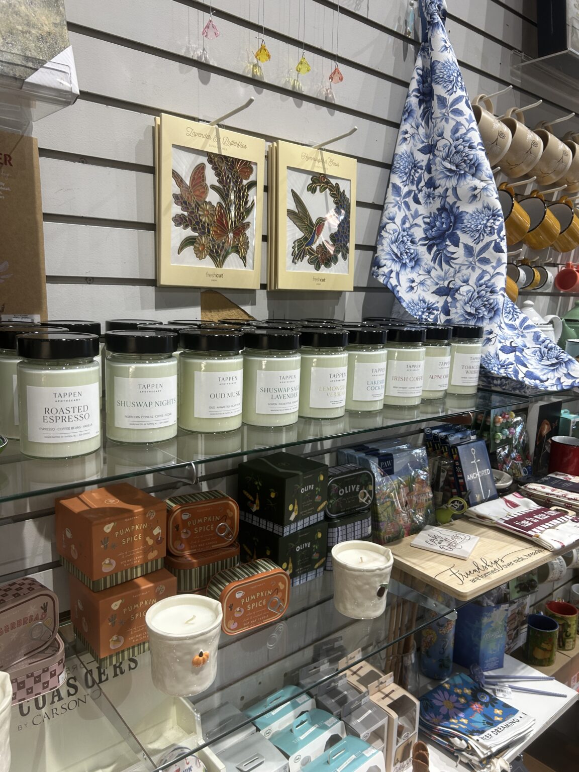 Curated collection of jar candles and specialty gifts